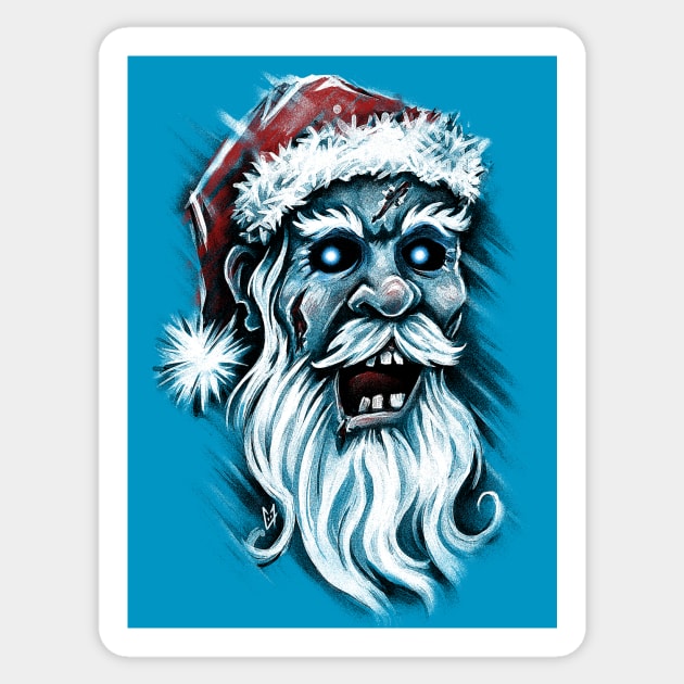 Zombie Santa Claus Sticker by c0y0te7